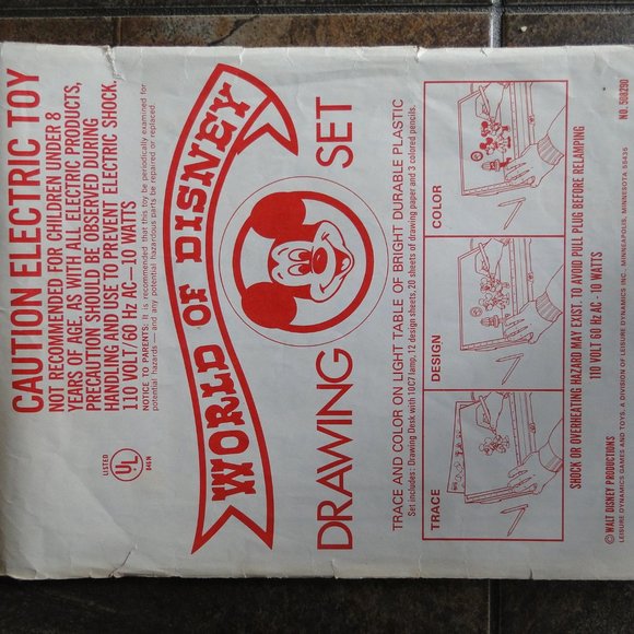 VINTAGE, Eldon World of Disney Light Up Drawing Desk 1970's - Picture 5 of 10